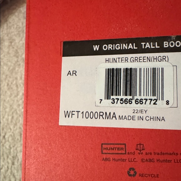 Hunter Women's Original Tall Matte Rain Boot, Green, Size: 7 - NWT - Picture 11 of 11